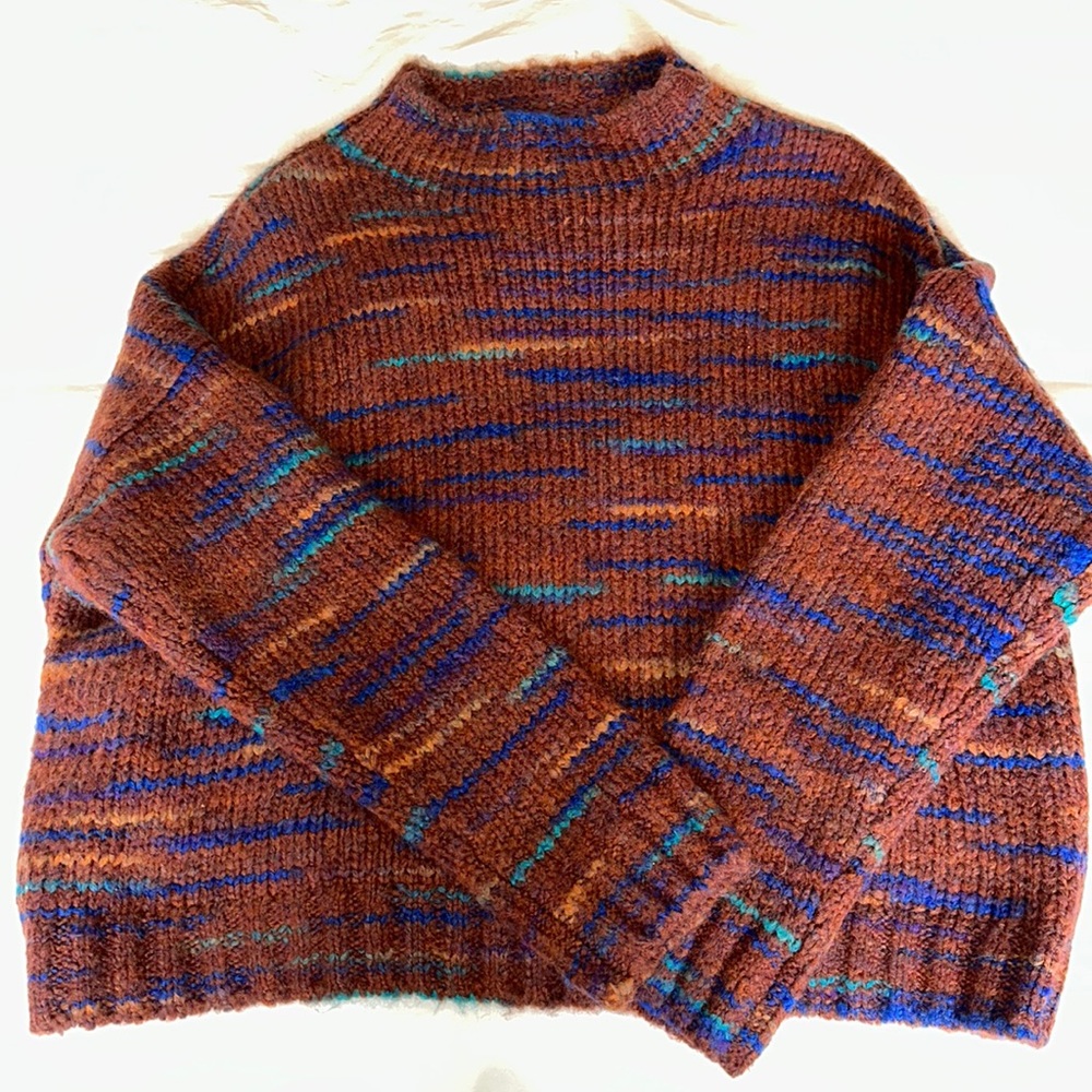 Anthropologie burgundy mock neck sweater! New with tags!